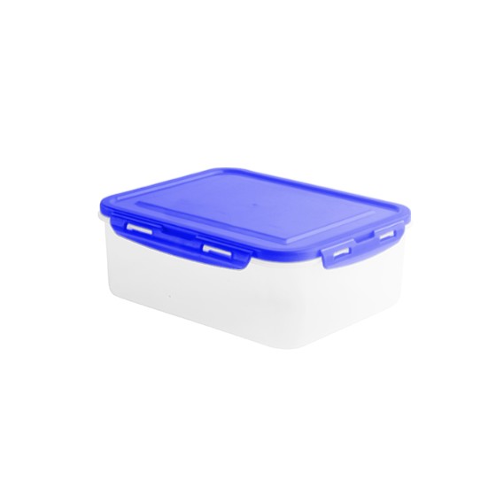 Food container- Flat Rectangular Container Clip 300 ml (BPA FREE) Blue lid